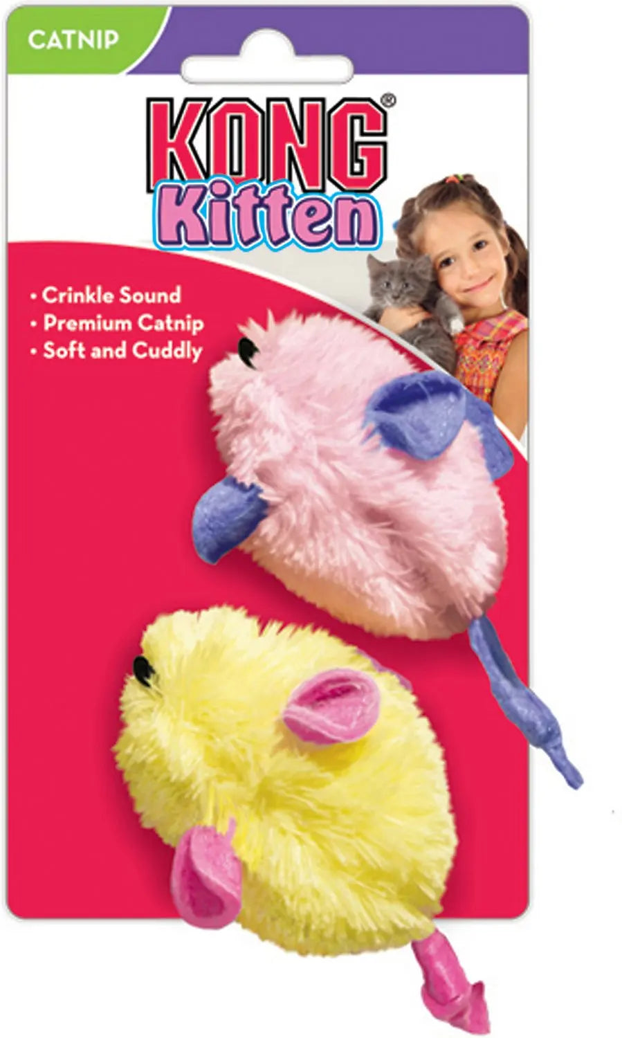 Lot de 2 jouets pour chat KONG Kitten Mice