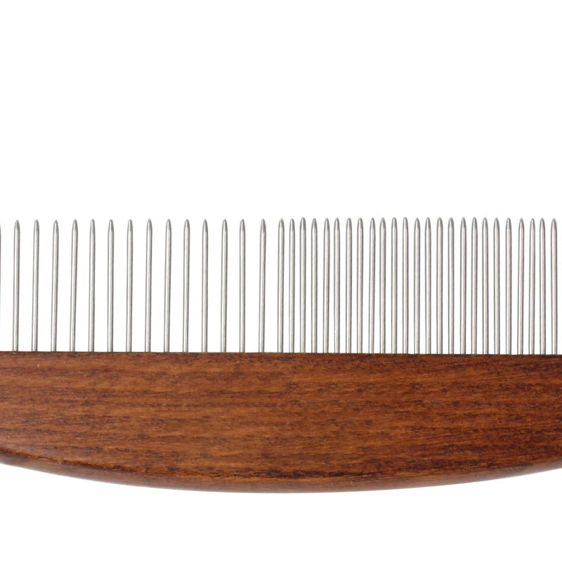 Professional Comfortable Solid Wood Pet Comb For Shedding