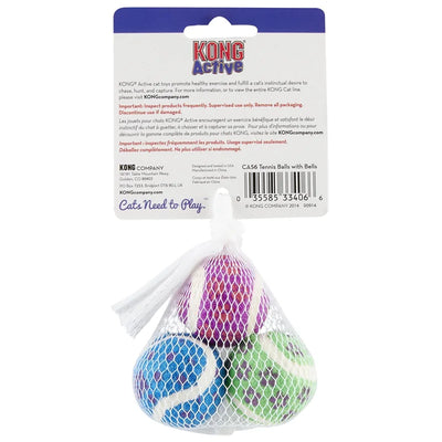 KONG Trio Tennis Balls with Bells Cat Toy