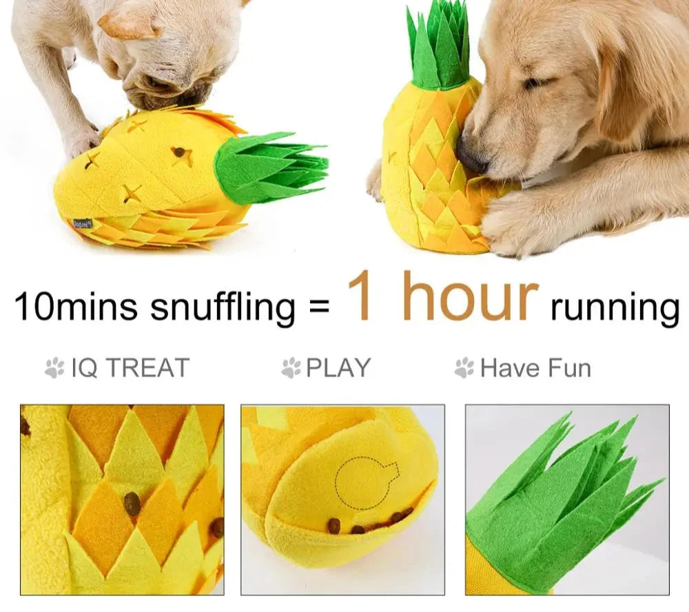 Sniffing Treat Pineapple Dog Toy