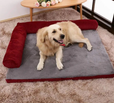 L Shaped Square Pillow Machine Washable Pet Bed