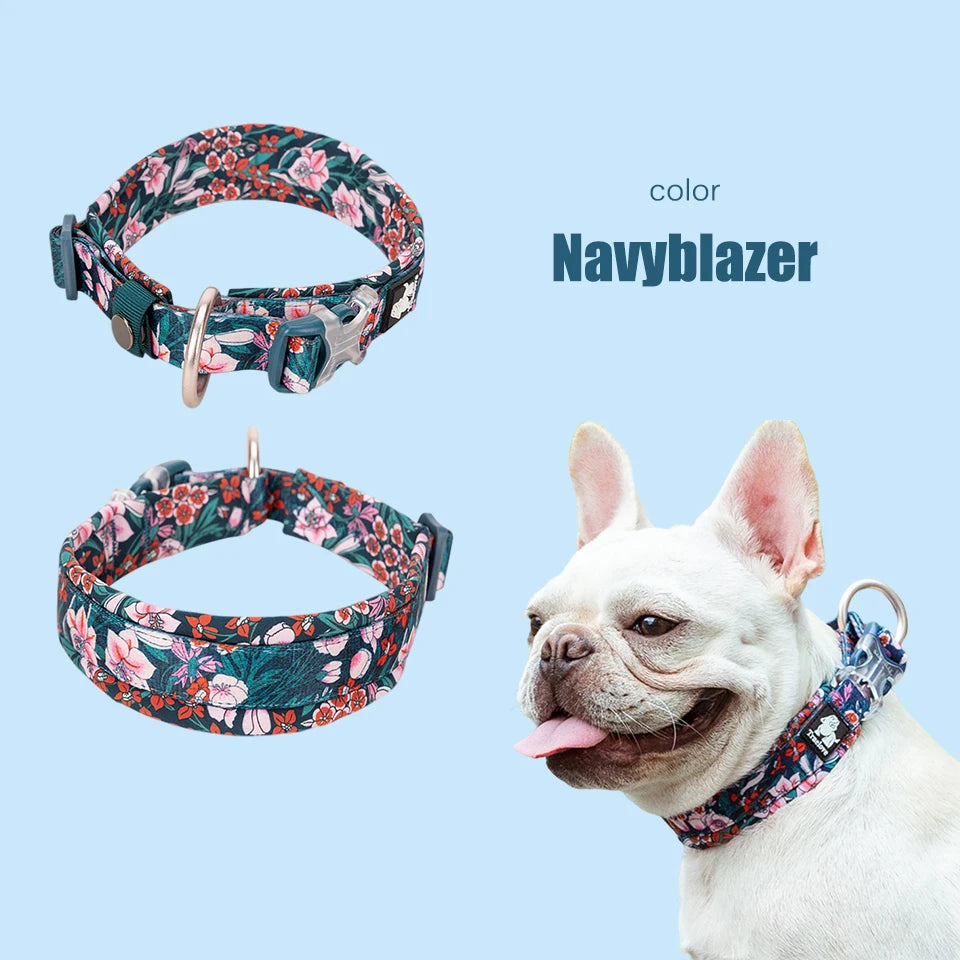 Joy Collection Dog Collar with Three Adjustable Buckle Soft Comfortable Cotton