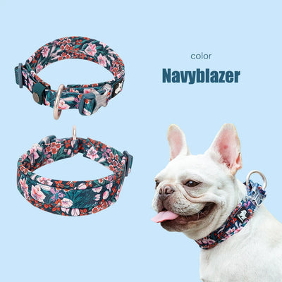 Hundehalsband aus der Joy Collection mit drei verstellbaren Schnallen, aus weicher, bequemer Baumwolle