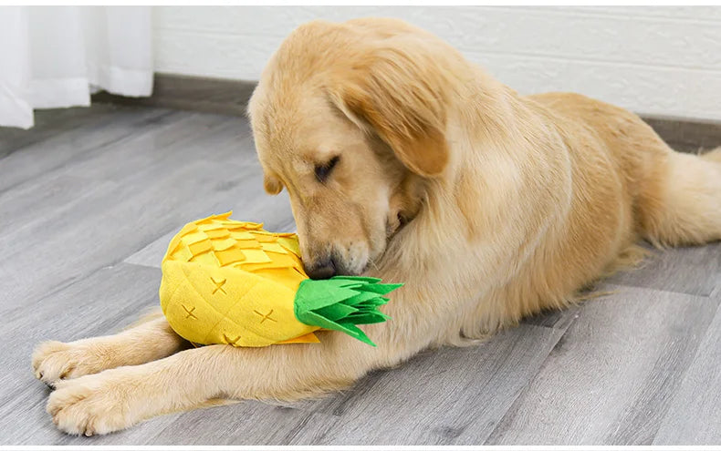 Sniffing Treat Pineapple Dog Toy