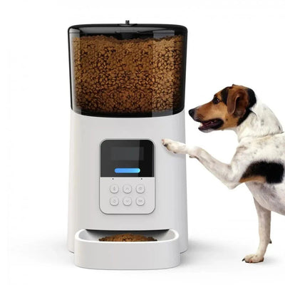 Distributeur automatique de nourriture pour animaux de compagnie intelligent avec Wi-Fi de grande capacité de 6 L