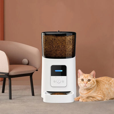 Distributeur automatique de nourriture pour animaux de compagnie intelligent avec Wi-Fi de grande capacité de 6 L