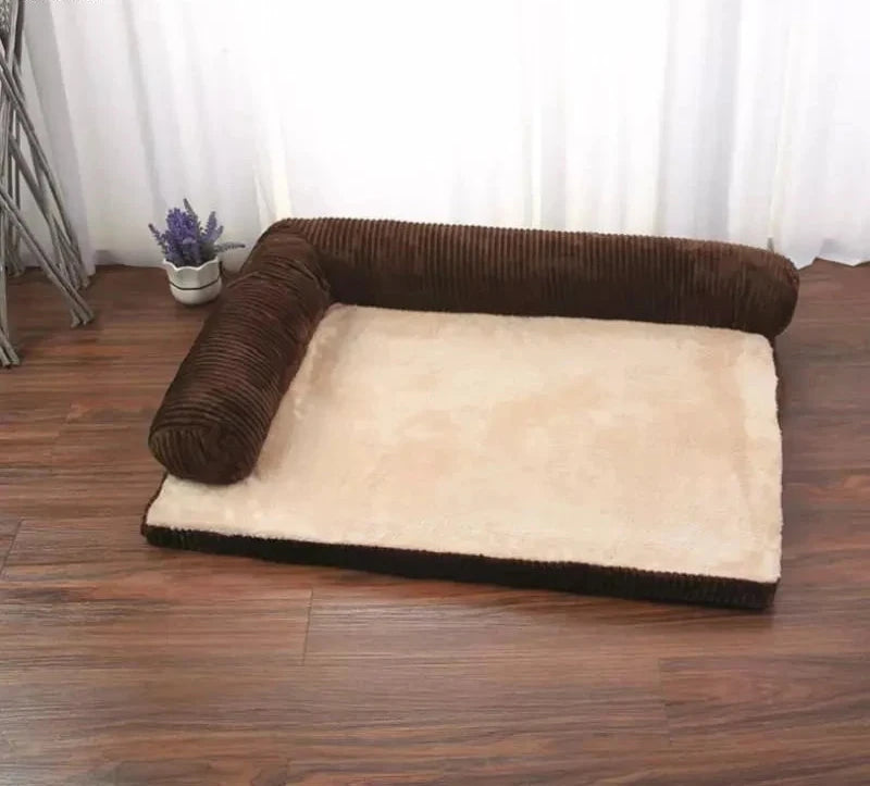 L Shaped Square Pillow Machine Washable Pet Bed