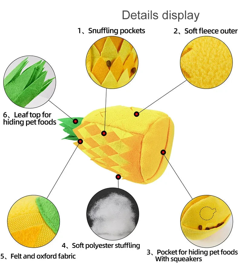 Jouet pour chien à renifler en forme d'ananas