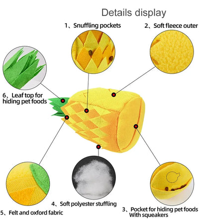 Jouet pour chien à renifler en forme d'ananas