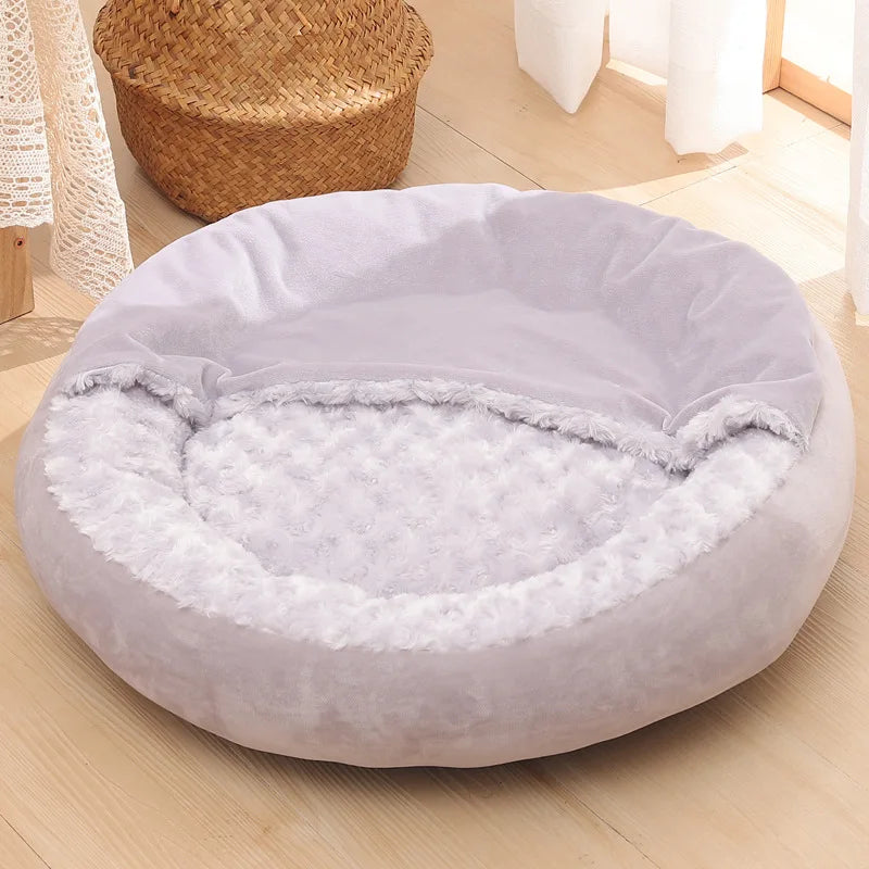 Happy Dreams Hooded Warm Pet Bed