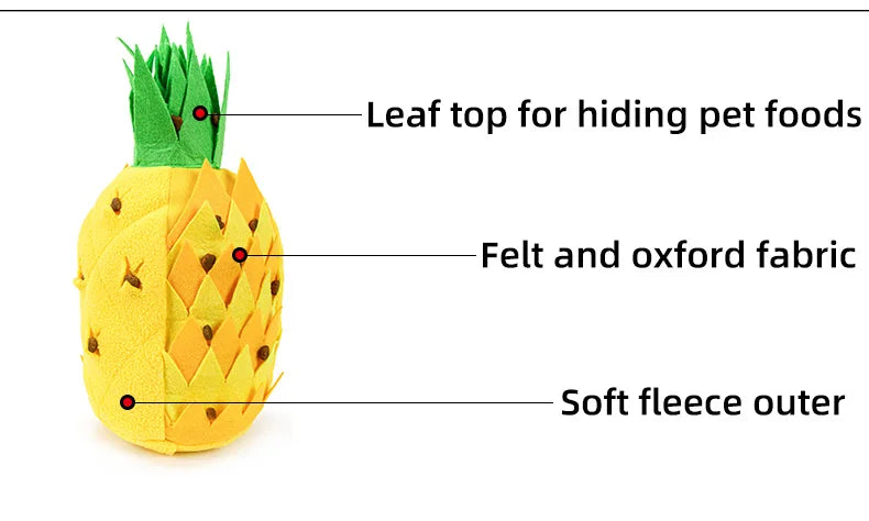 Sniffing Treat Pineapple Dog Toy