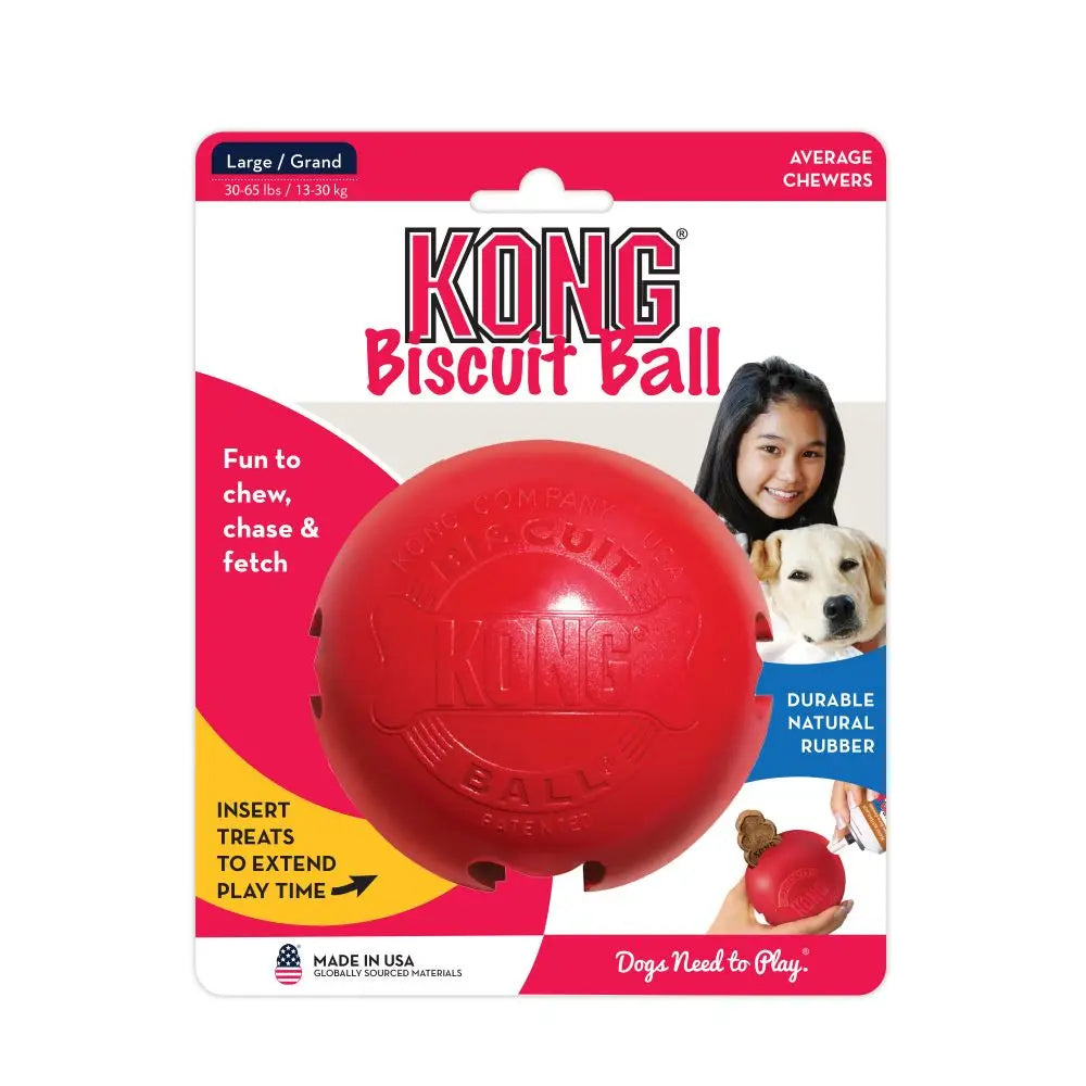 KONG Classic Biscuit Ball Dog Toy L-Size