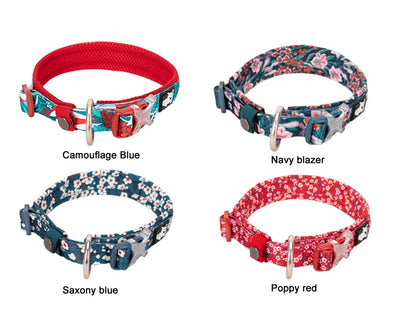 Floral Dog Collar Best Padded Comfort Cushion