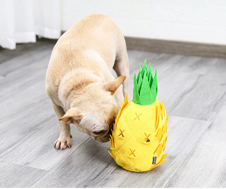 Sniffing Treat Pineapple Dog Toy