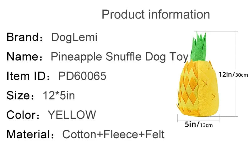 Sniffing Treat Pineapple Dog Toy