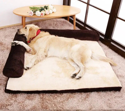 L Shaped Square Pillow Machine Washable Pet Bed