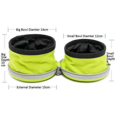 Collapsible 2 Way Use Dog Bowl  Waterproof Foldable