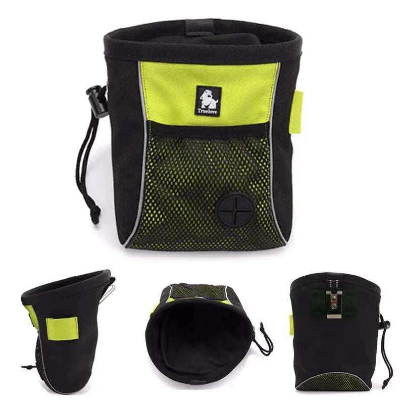 Multi Use Travel Dog Snack Treat Bag Reflective Clip On