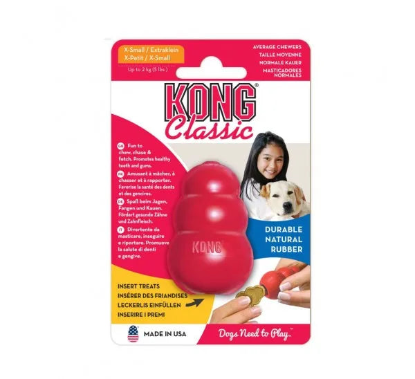 KONG Classic Kauspielzeug-Kollektion für Hunde, Größe XS