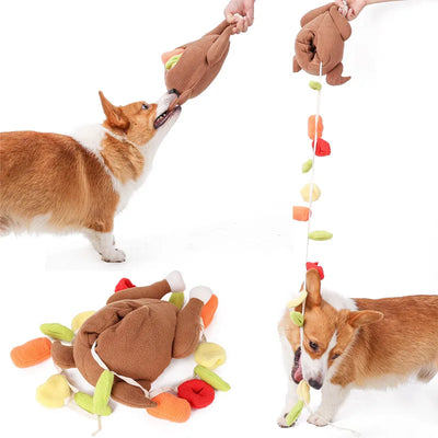 Interactive Chicken Treat Plush Pet Dog Snuffle Toy