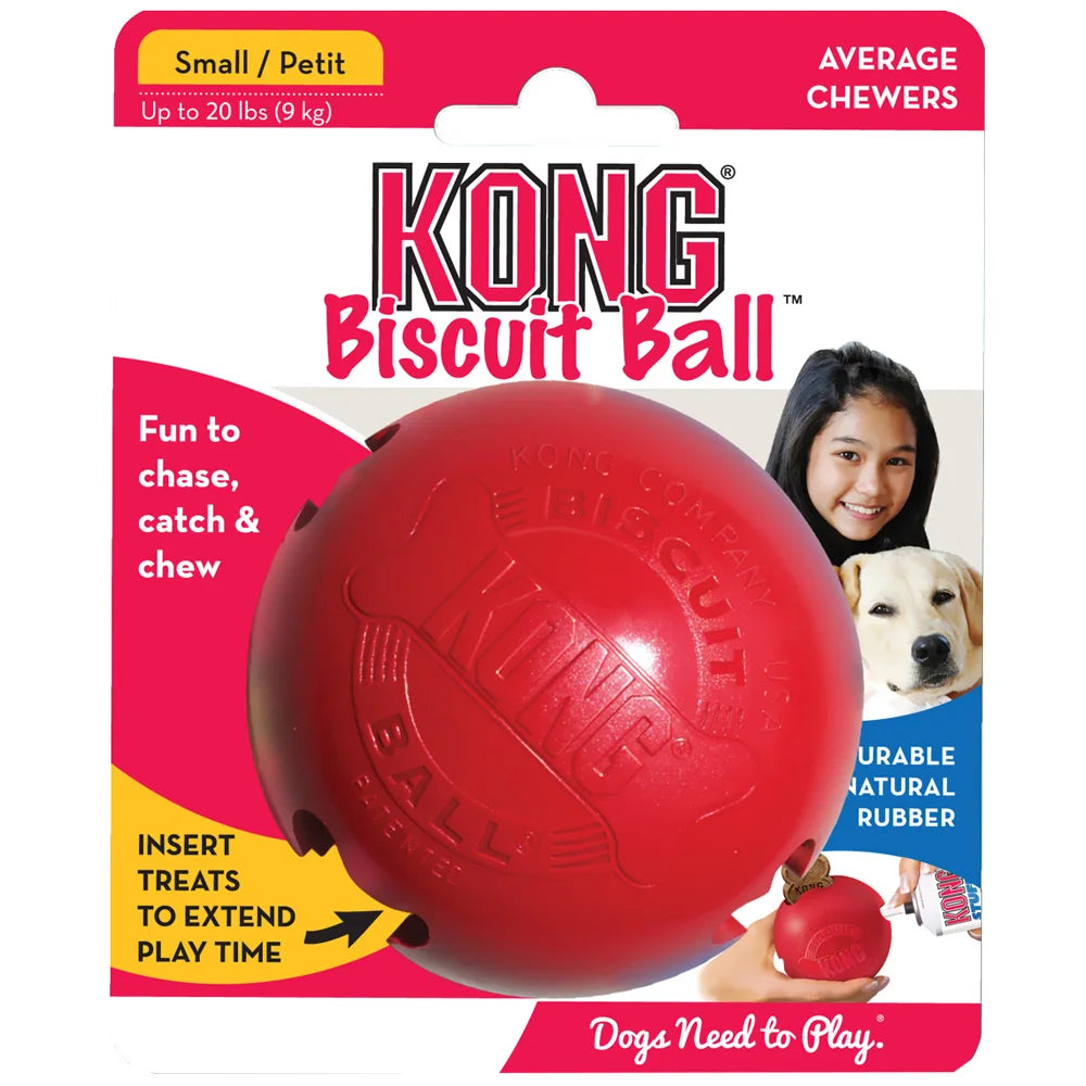 KONG Classic Biscuit Ball Dog Toy S-Size