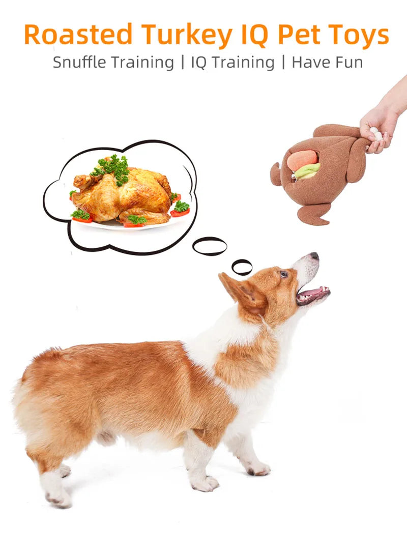 Interactive Chicken Treat Plush Pet Dog Snuffle Toy