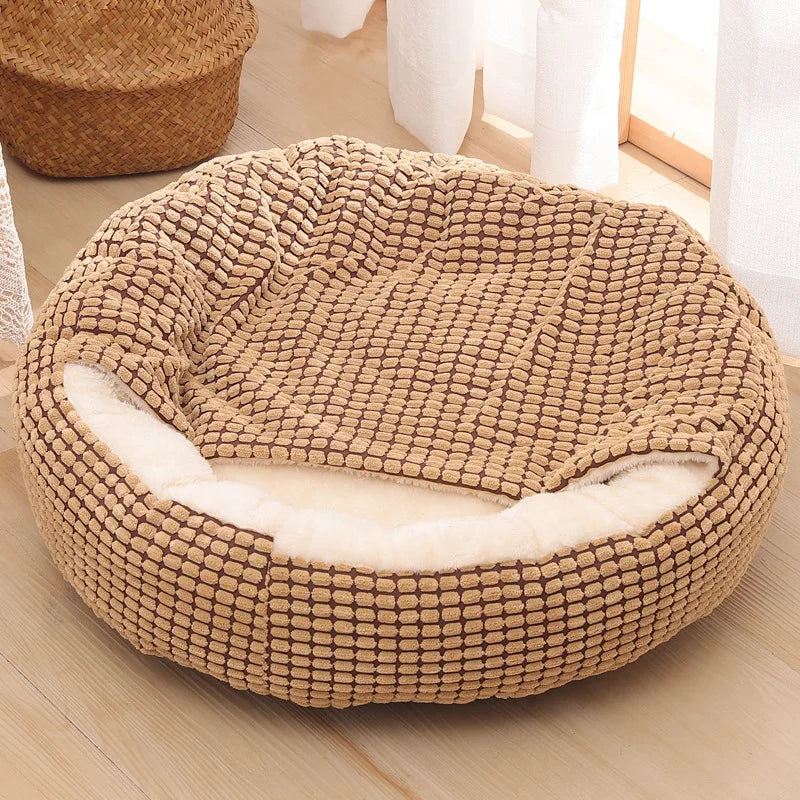 Happy Dreams Hooded Warm Pet Bed