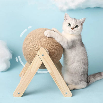 Katze Kratzen Ball Spielzeug Kätzchen Sisal Seil Ball Bord Schleifen Pfoten