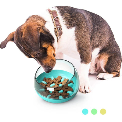 Fun Wobble Dog Slow Feeder Bowl Healthy Preventing Choking