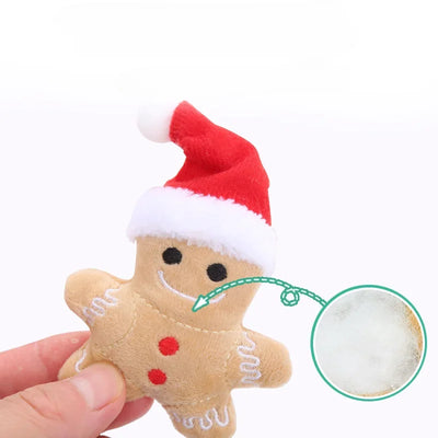 Christmas Gingerbread Man Catnip Cat Toy