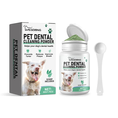 Poudre pour dents de chien Prévient le tartre Élimine les odeurs buccales Élimine la plaque dentaire Nettoyage du tartre dentaire Solution de nettoyage buccal pour animaux de compagnie