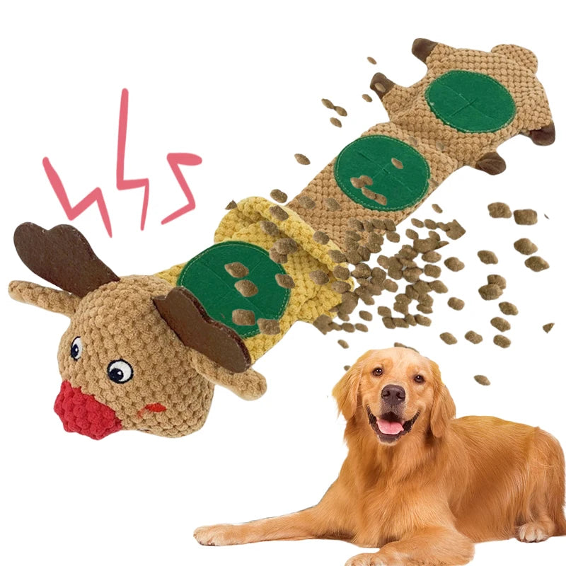 Christmas Pet Plush Toy Elk Sniff Dog Leakage Puzzle Toy