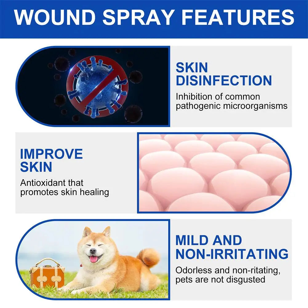 Spray réparateur pour plaies d'animaux Soins pour animaux de compagnie