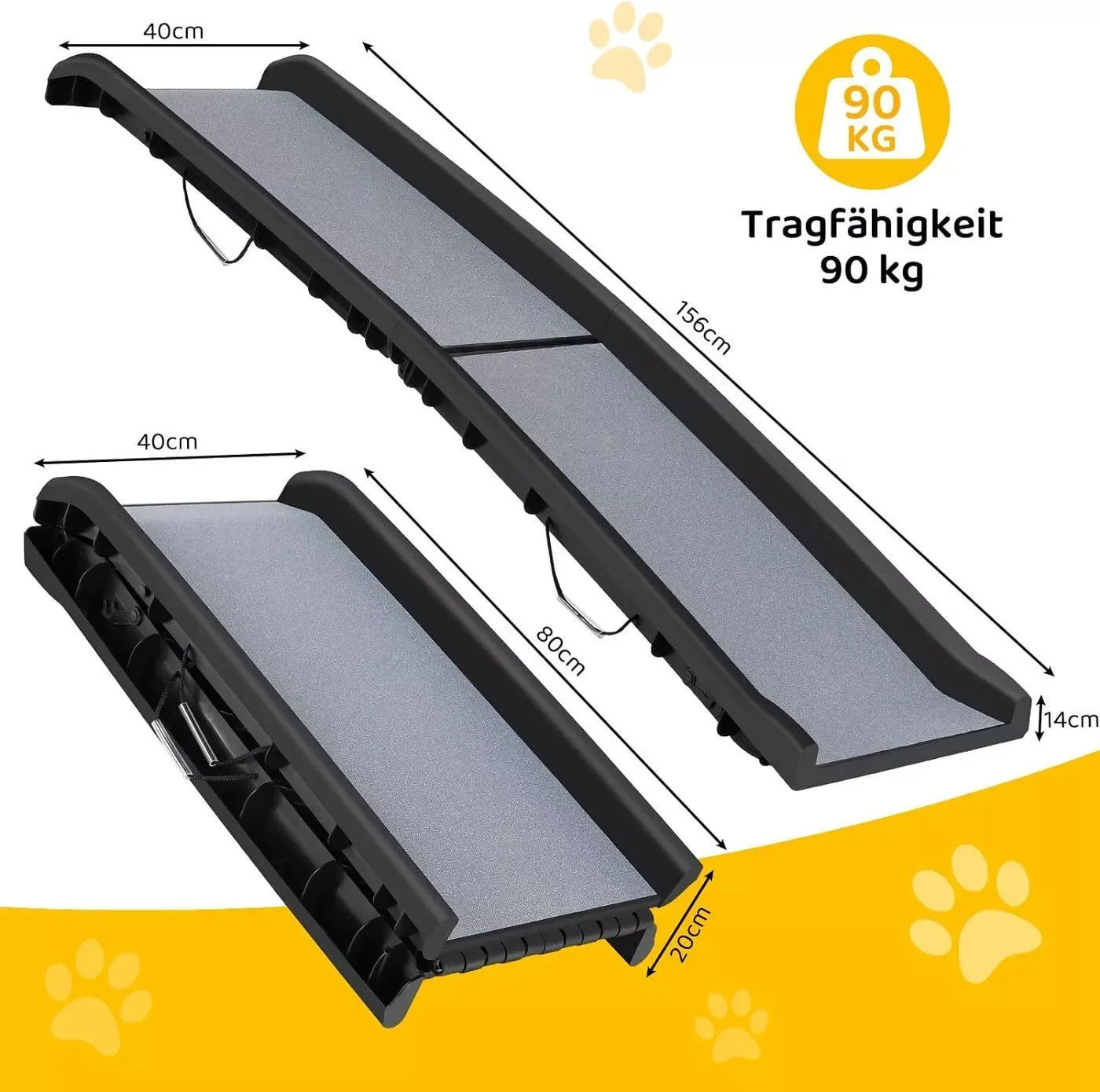 Happy Ride Folding Pet Ramp for Cars, Trucks, & SUVs