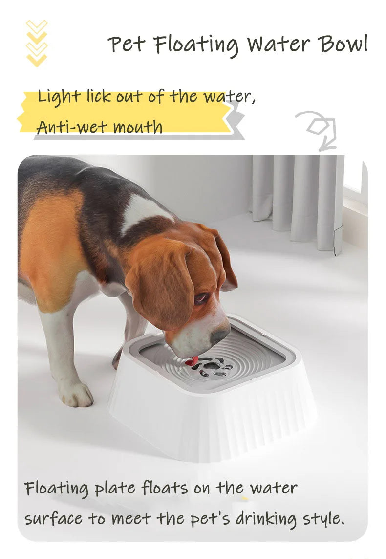 Pet Floating Water Bowl Non-Wetting Mouth