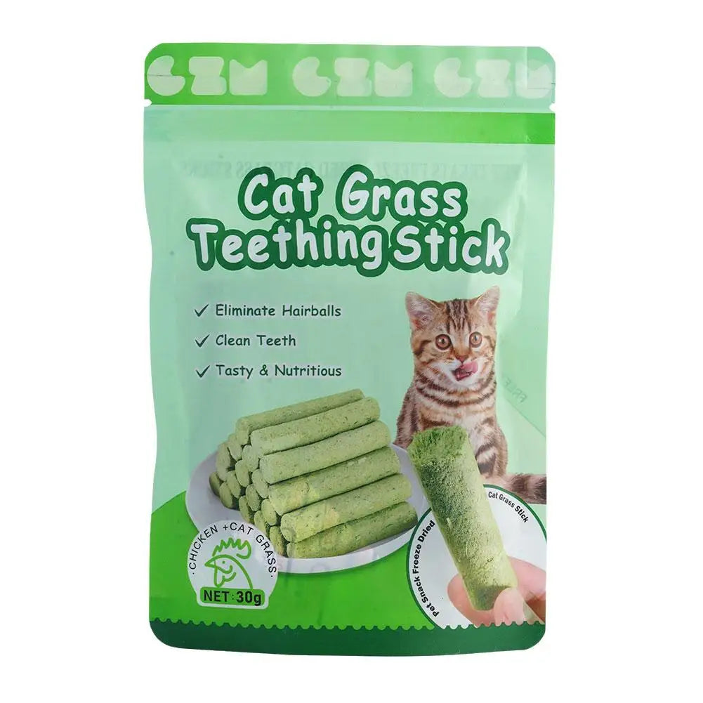 Natural Cat Grass Teeth Cleaning Stick With Catnip