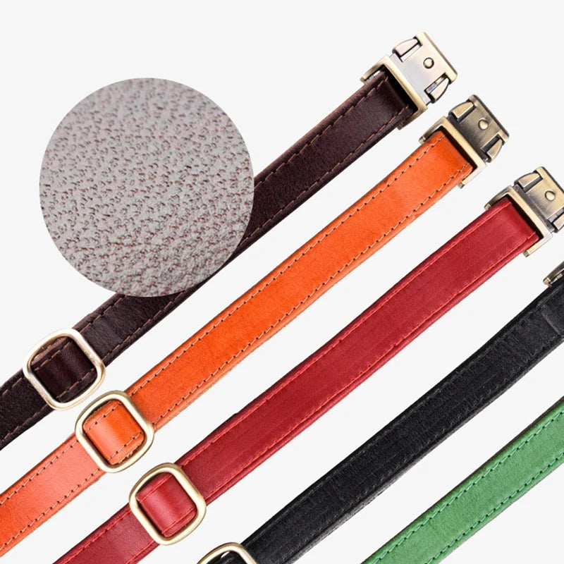 Cassic Click Leather Pet Collar Adjustable