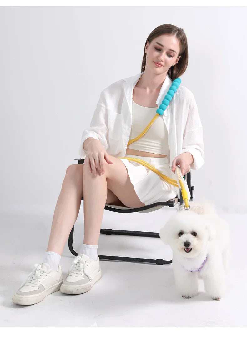 Soft Touch Collar & Leash Set Double-section Multi-function Hands Free