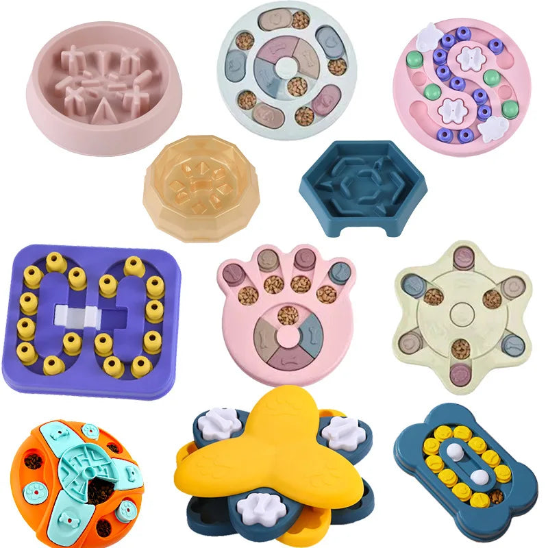 Jouets de puzzle pour chiens Distributeur de nourriture interactif à alimentation lente Augmente le QI 