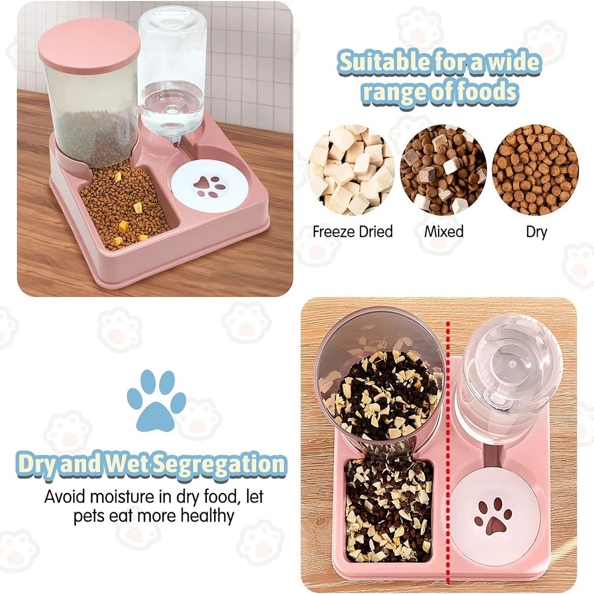 Automatic 2 in 1 Pet Feeding Station