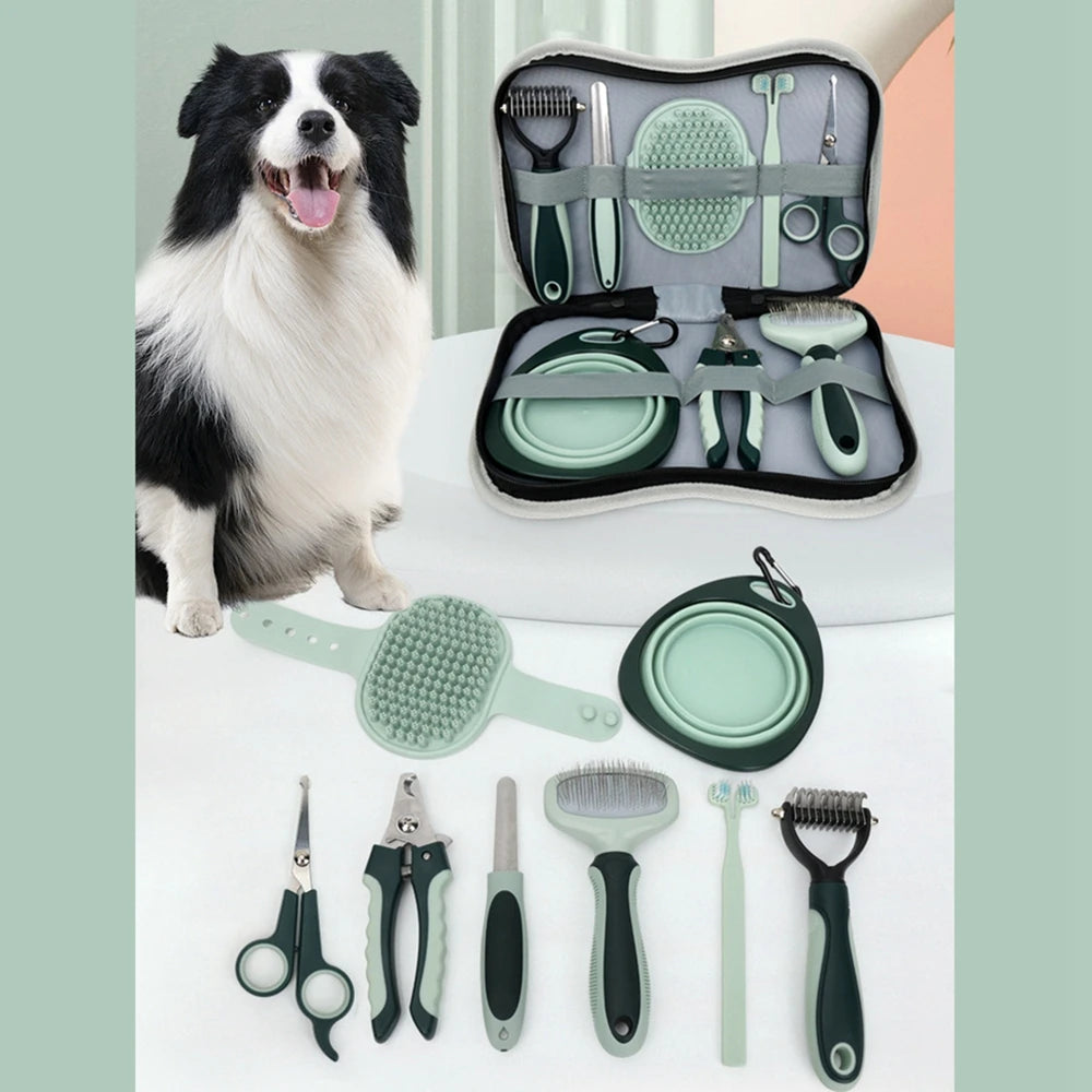 Ensemble de peignes de toilettage pour chien et chat 8 en 1