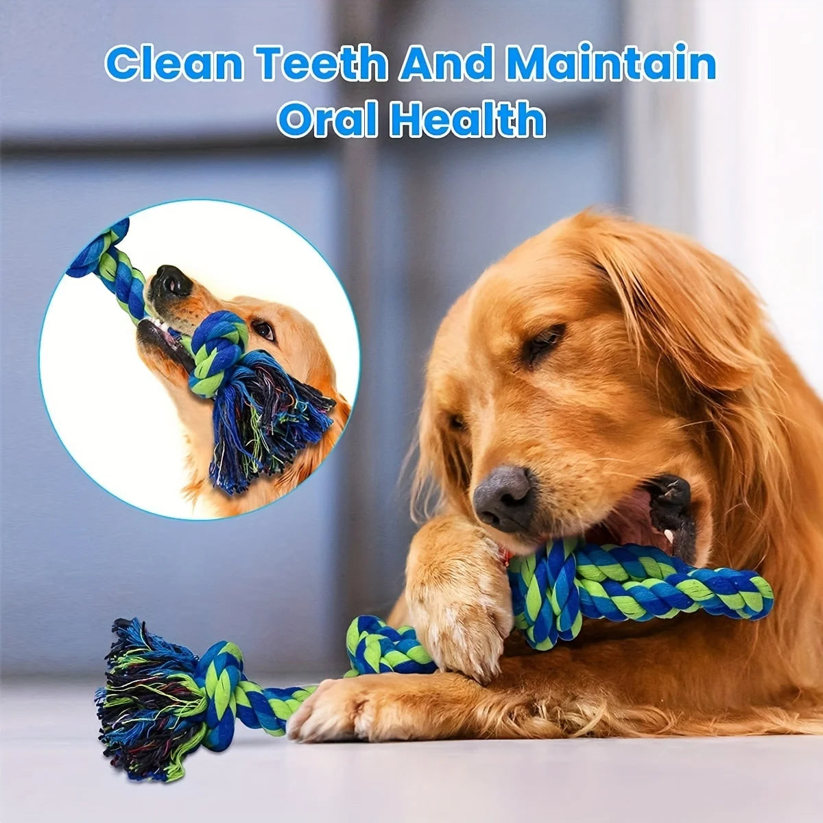 2-Pack Heavy-Duty Rope Knot Dog Toy Size XXL