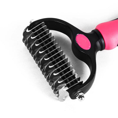 Ultra Groom Pet Deshedding Brush - Double-Sided Undercoat Shedding Comb