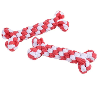 Cotton Bone Puppy Teething Chew Bite Resistant Toy