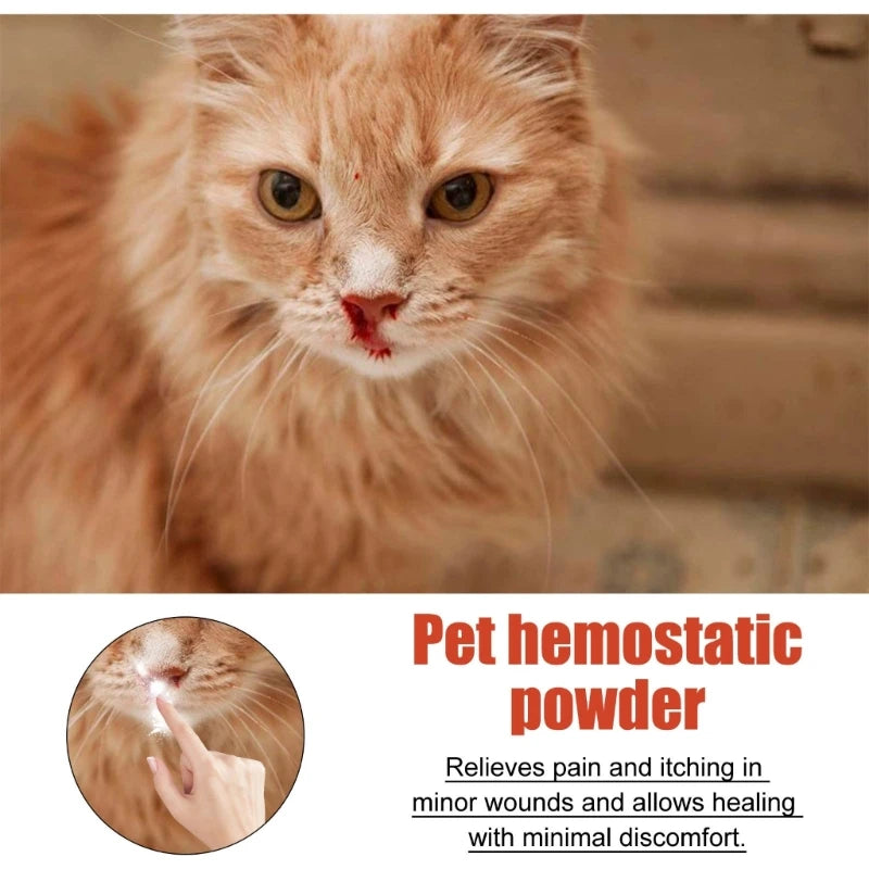 Styptic Stop Bleeding Powder Safe For Pets Blood Stopper Anti-inflammatory Anti-bacterial Broken Injury