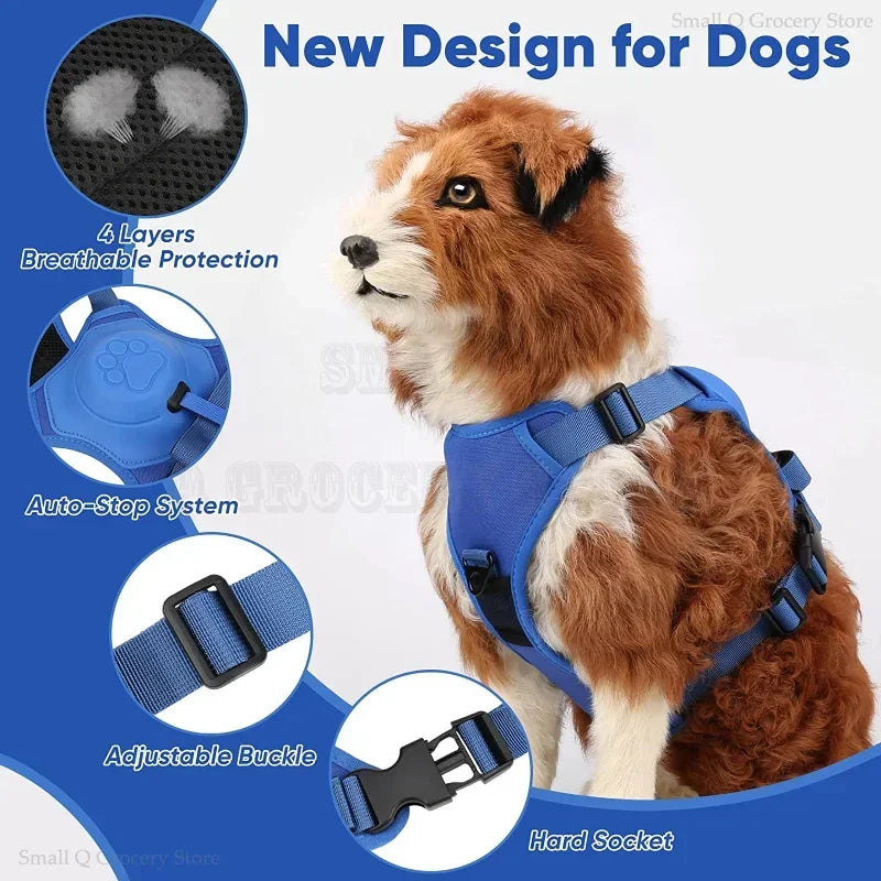 Easy Walk Dog Harnesses with Retractable Dog Leash