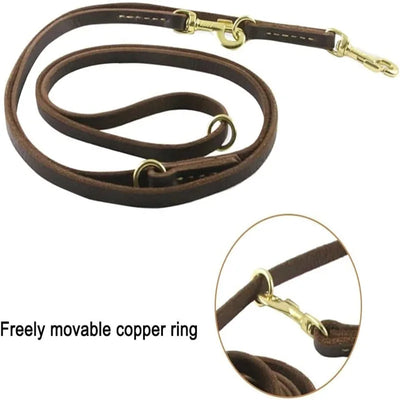 Multi-functional Leather Dog Leash