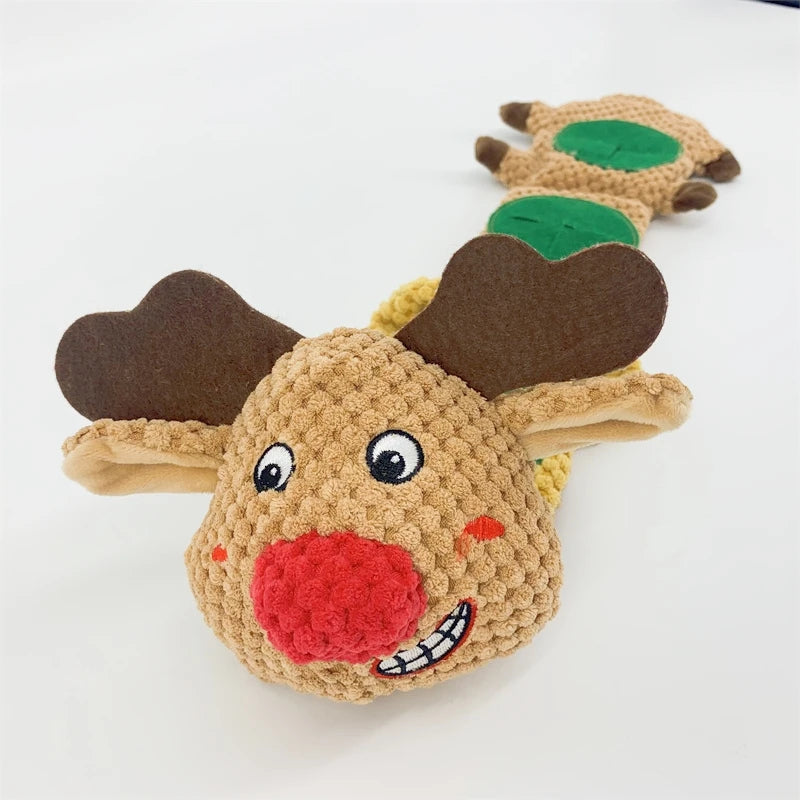 Christmas Pet Plush Toy Elk Sniff Dog Leakage Puzzle Toy