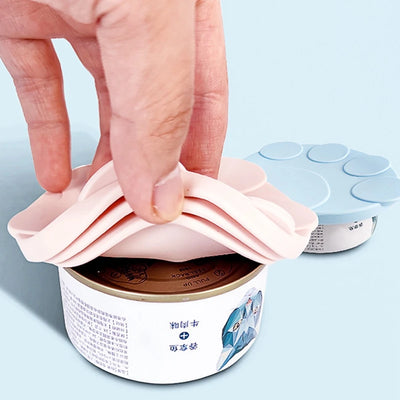 Scellant alimentaire 3 en 1 en silicone réutilisable avec couvercle et cuillère pour conserves