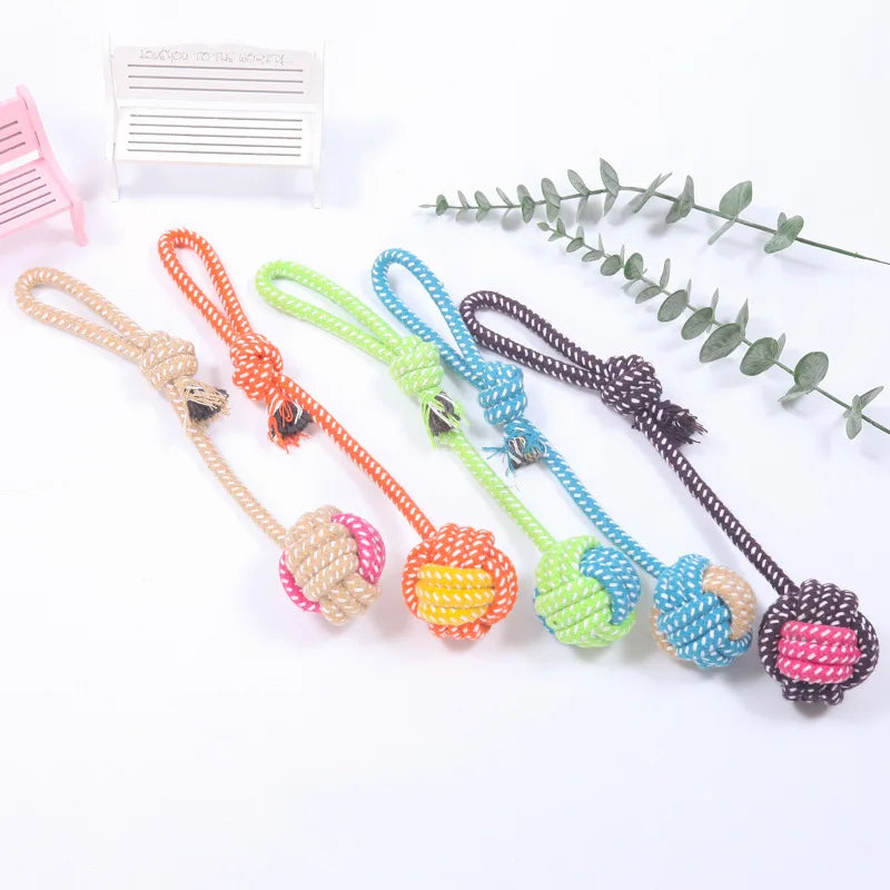 Interactive Cotton Rope Mini Dog Toy Ball